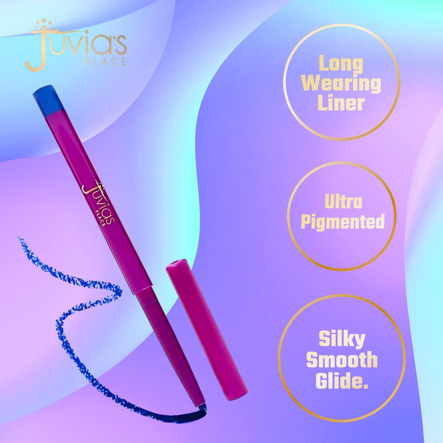 Juvia's Place Nubian Pencil Liner - Mechanical Pencil Liner, Long-lasting Makeup, Blendable, Light & Non-sticky, Compact Makeup (Royal)