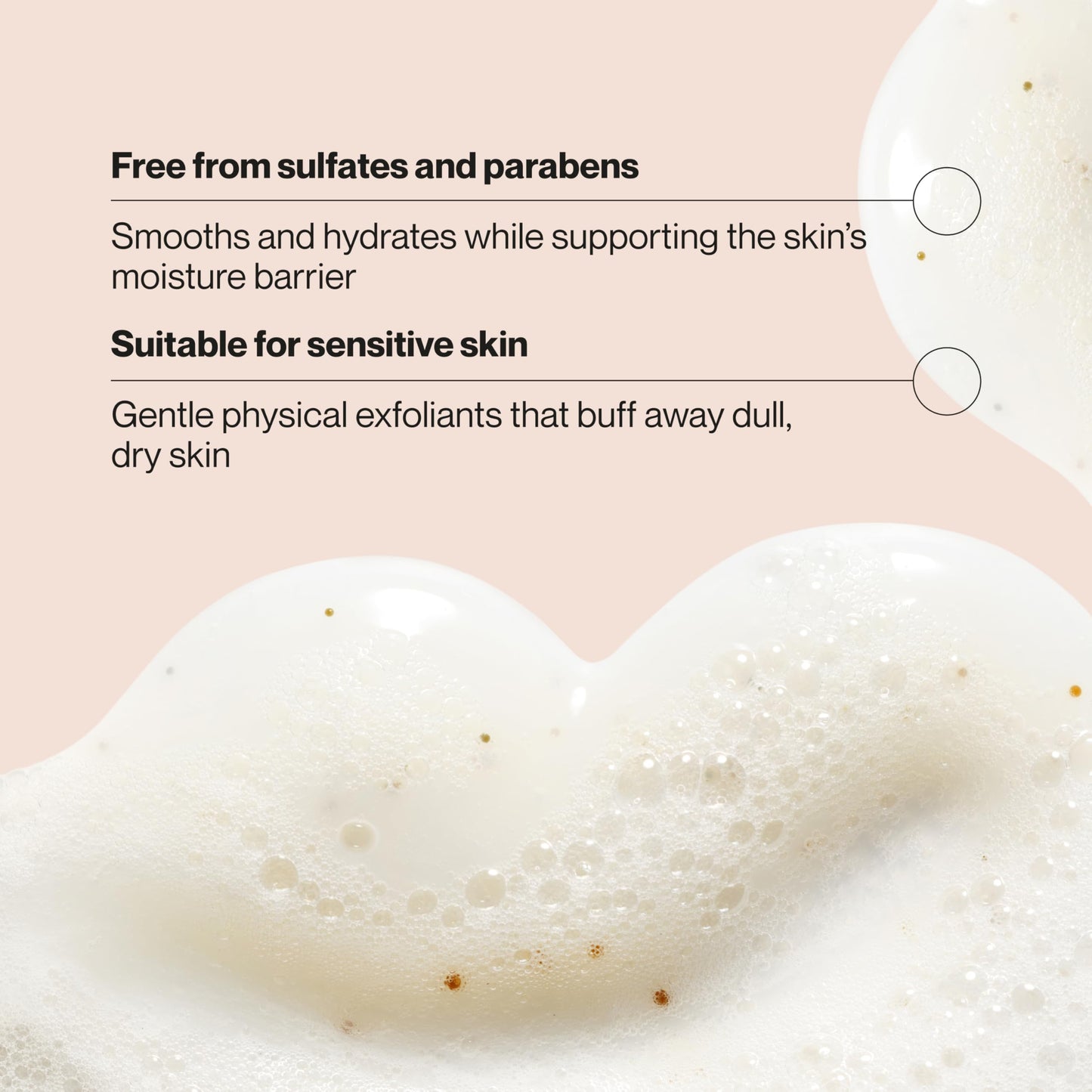 Suave Vanilla Suede Exfoliating Body Wash & Scrub with Glycerin & Vitamin E, Sulfate-Free Hydrating Cleanser for Soft, Smooth Skin, 18 FL OZ