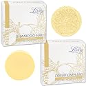 Luxiny Pina Colada Shampoo and Conditioner Bar Set - Sulfate-Free Shampoo Bar (60g) & Deep Conditioner Bar (50g) for Normal to Dry Hair, Made in USA