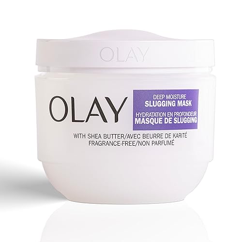 Olay Slugging Mask, Deep Moisture with Shea Butter & Niacinamide - Fragance-Free, Hydrating Night Cream, Skin Care for Hydrated and Refresh, 3.4 Oz