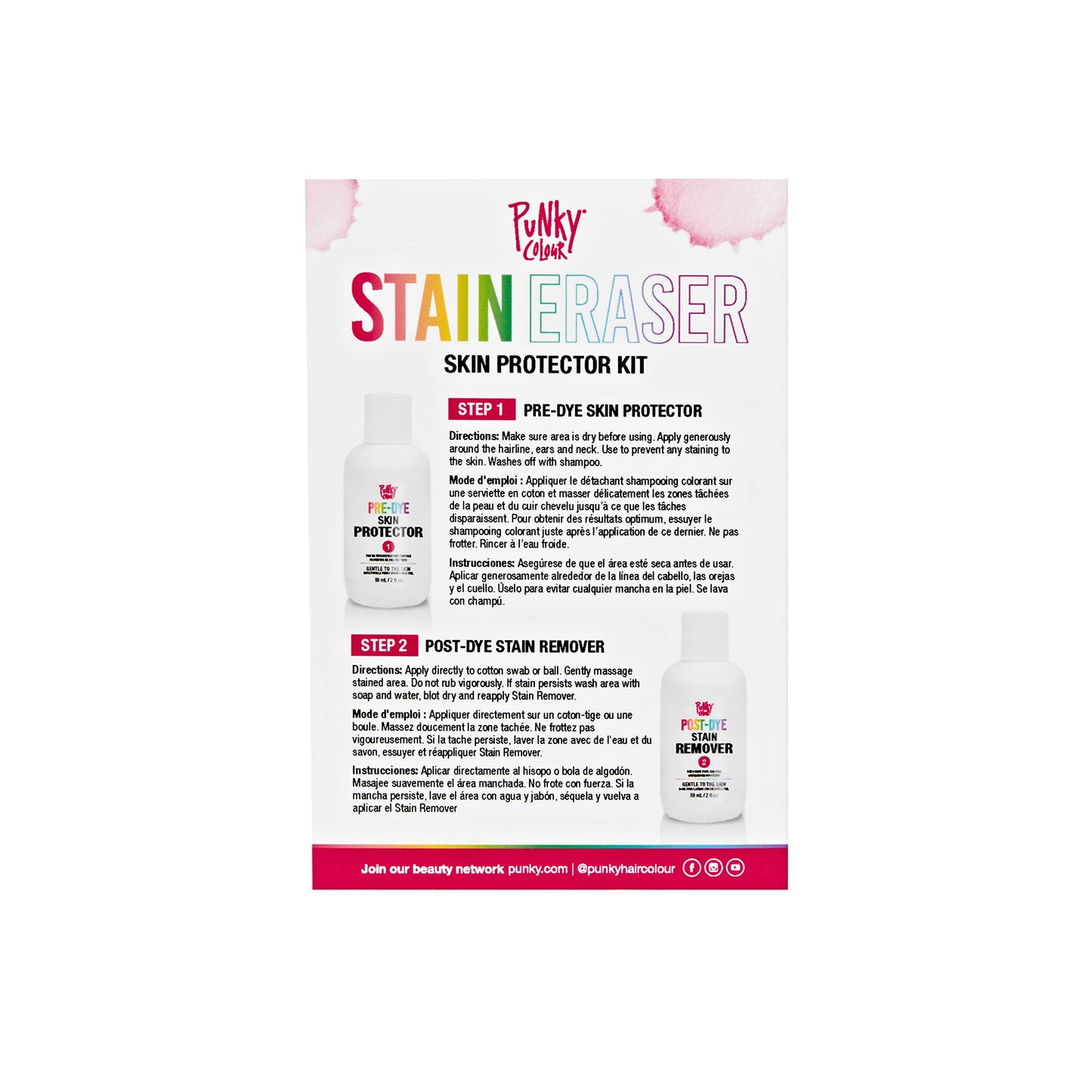 Punky Stain Eraser Skin Protector Kit - Hair Color Remover, Hair Dye Remover Stains on Skin, Gentle Formula
