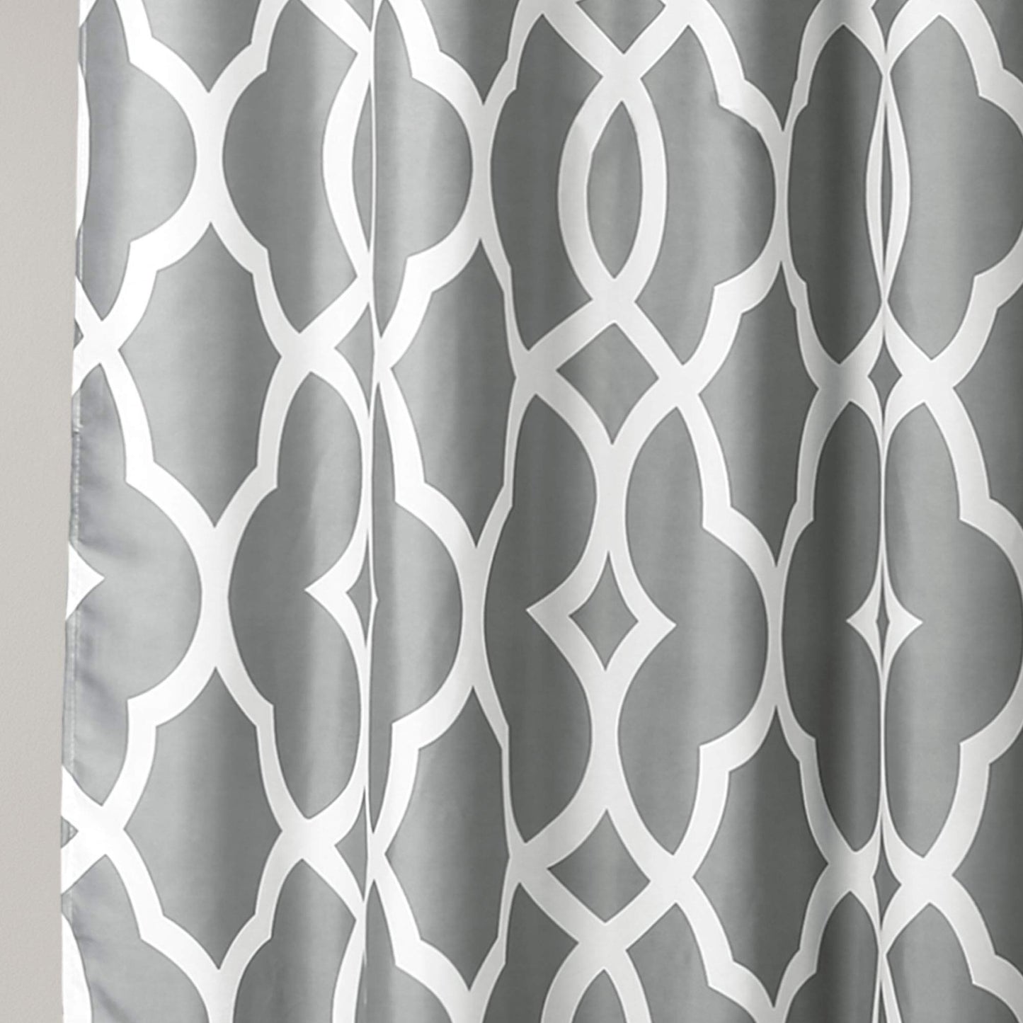 Lush Decor 16T002814 Connor Geo Shower Curtain, 72" x 72", Gray