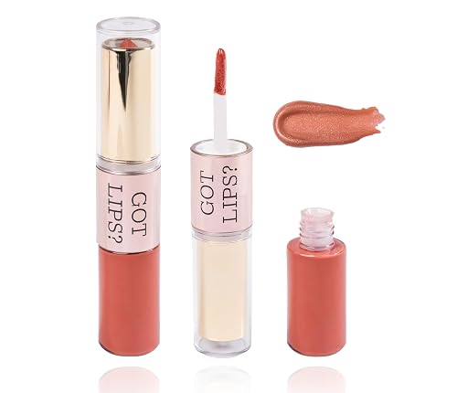 Got Lips? 2in1 Matte Lipstick & Liquid Lipgloss Lipstick - Richly Pigmented, Nourishing, Hydrating, Lightweight Velvety, Kissable, Anti-Smudging, Long