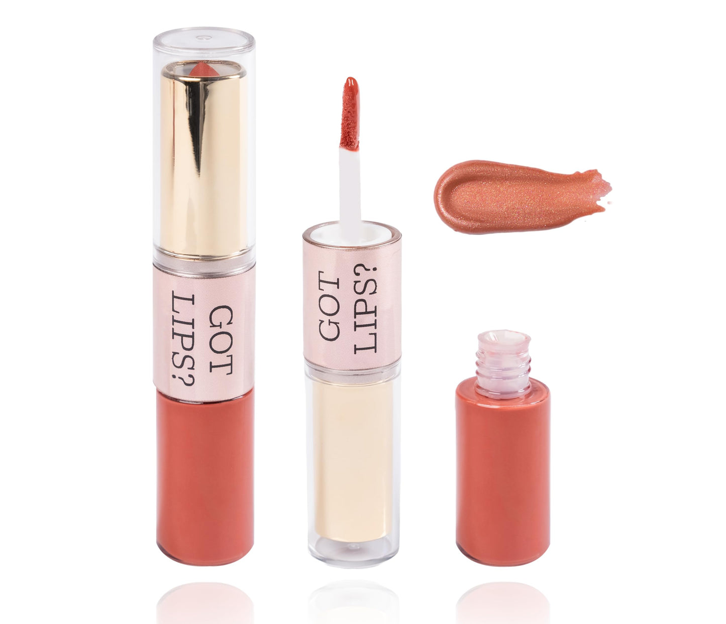 Got Lips? 2in1 Matte Lipstick & Liquid Lipgloss Lipstick - Richly Pigmented, Nourishing, Hydrating, Lightweight Velvety, Kissable, Anti-Smudging, Long