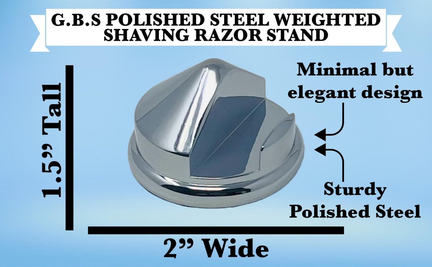 G.B.S Heavy Duty Chrome Base Shaving Razor Stand Beauty and Personal Care G.B.S