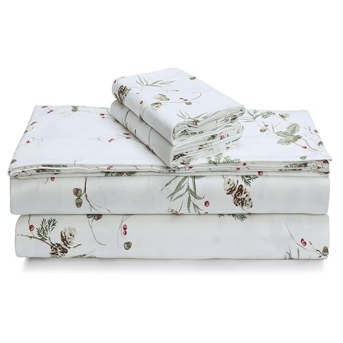 Tribeca Living 100% Cotton King Pillowcase Set, Ultra-Soft Portuguese Flannel Bedding, Envelope Closure, 170-GSM Cozy Flannel, Two Pillowcases,