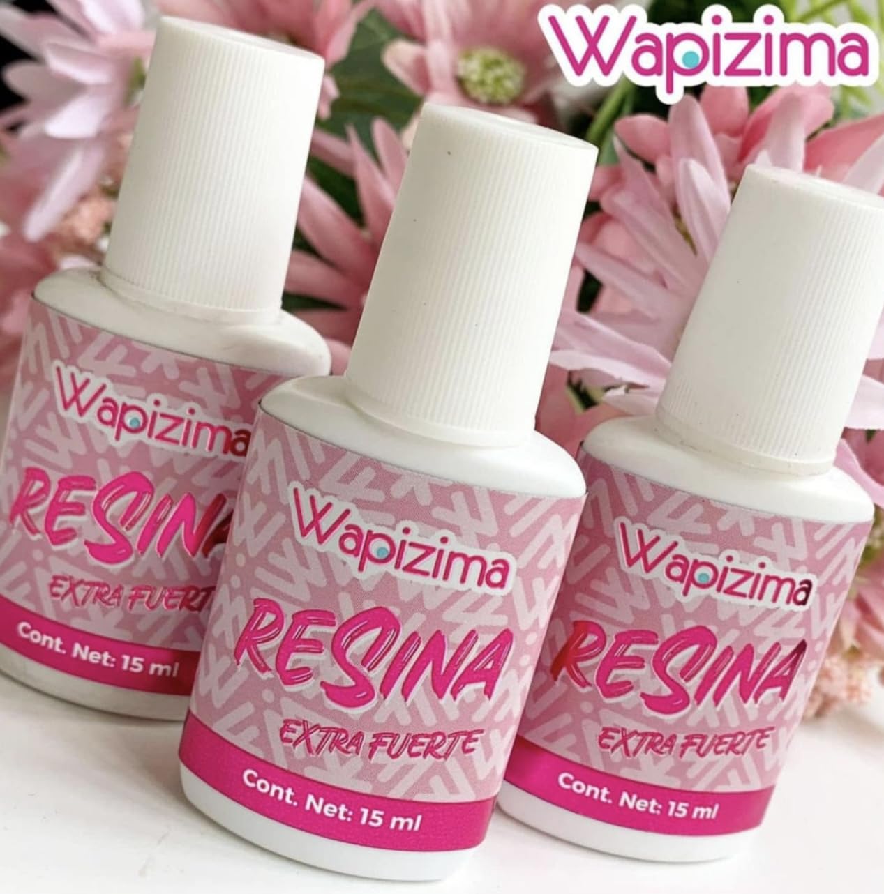 Wapizima Resina Extra Fuerte Professional Nail Resin, Pink, Extra Strong Hold, 15ml Beauty & Personal Care Wapizima