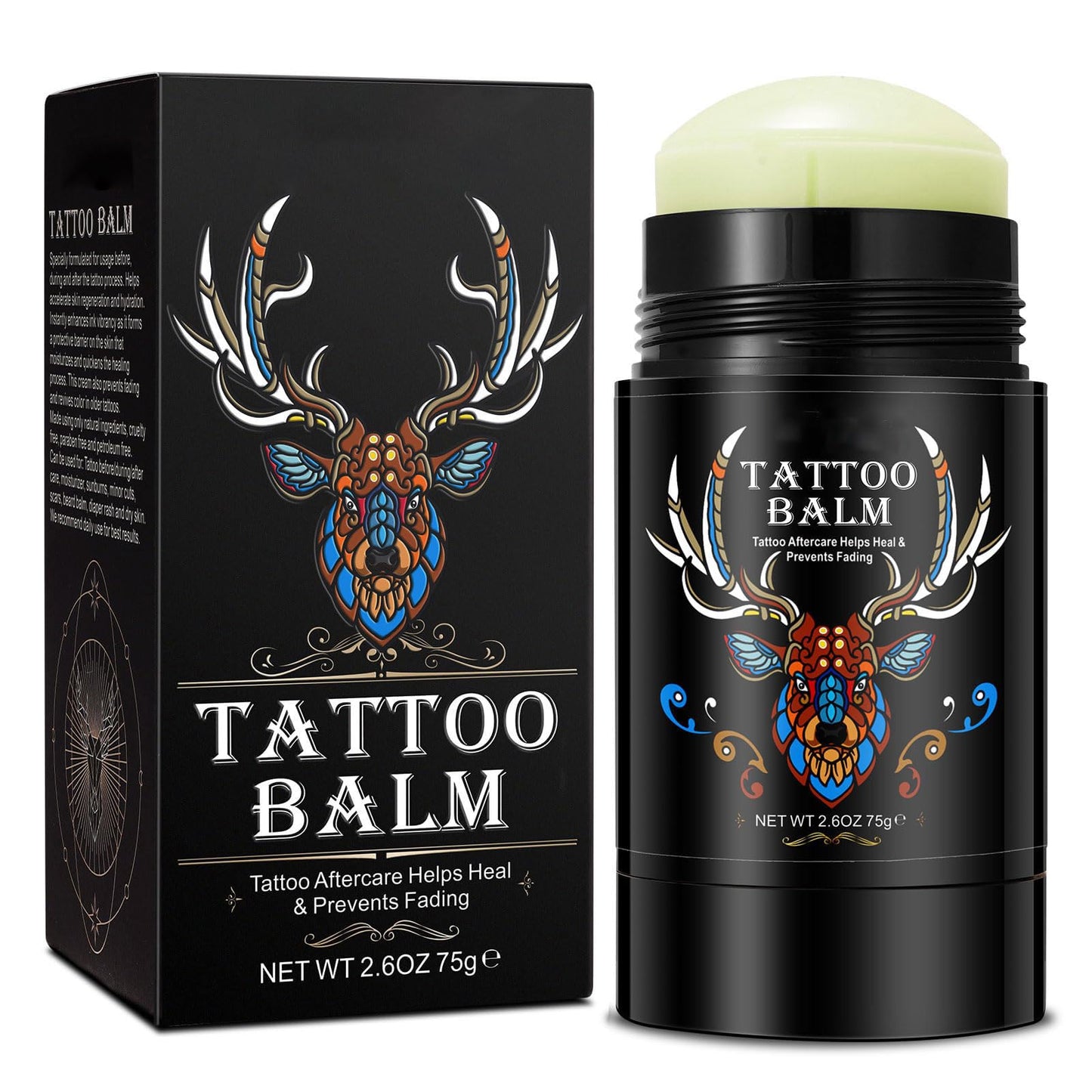 Tattoo Aftercare Butter Balm, 2.6 oz, Old & New Tattoo Moisturizer Healing Brightener for Color Enhance, Natural Organic Tattoo Cream Beauty and Personal Care Yecuce