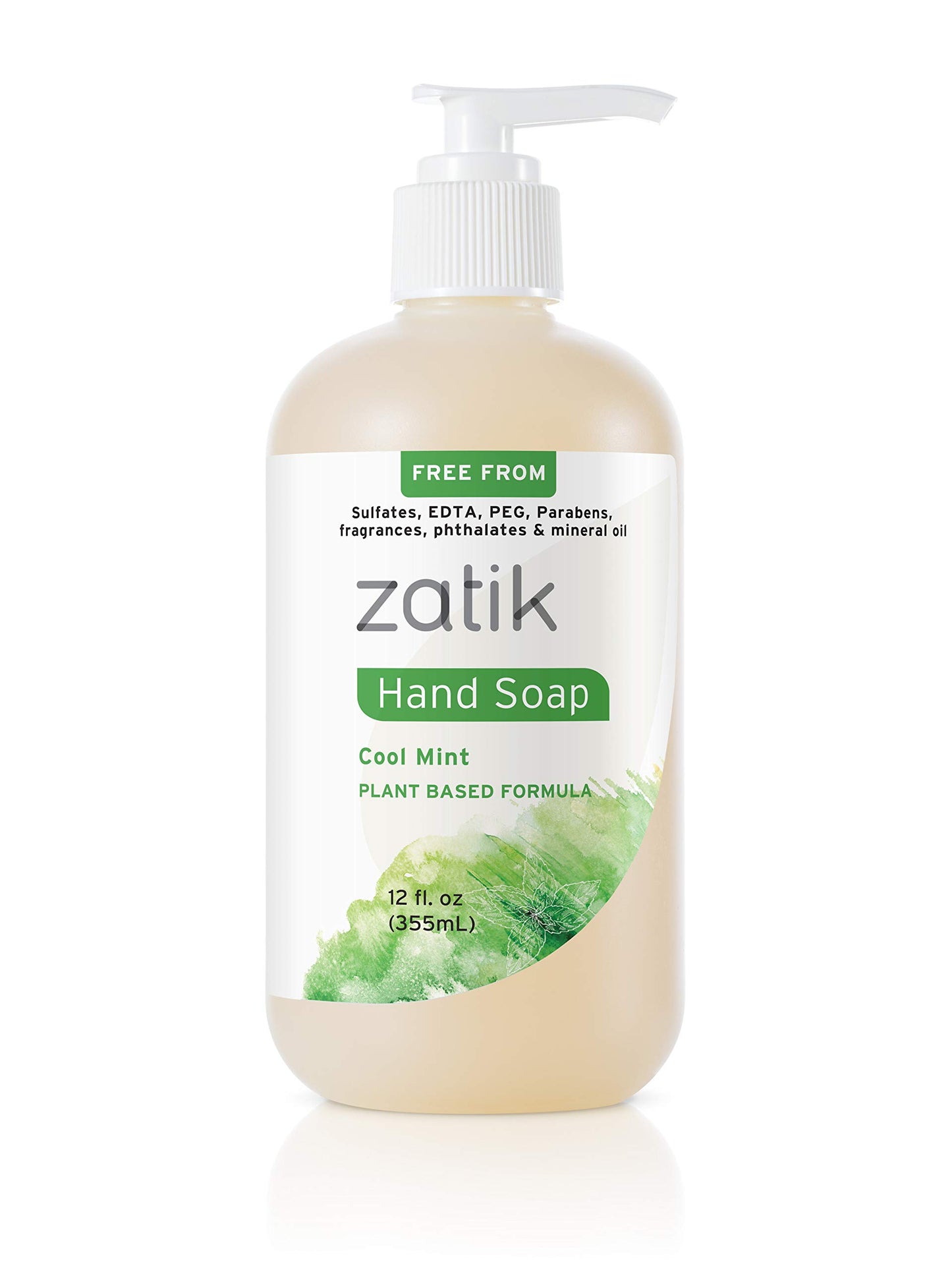 Zatik Naturals - Liquid Hand Soap with Cool Mint, Moisturizing Handwash, Grey Water Safe,12 fl oz (Pack of 6) Beauty & Personal Care Zatik