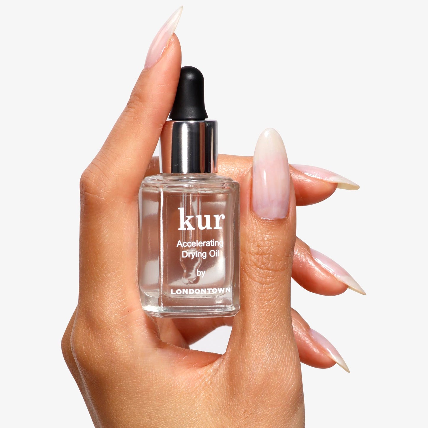 LONDONTOWN Accelerating Drying Oil, Quick Dry Polish Drying Drops with Botanical Oils & Vitamin B5, Reduces Smudges, Adds Shine & Hydration, Easy