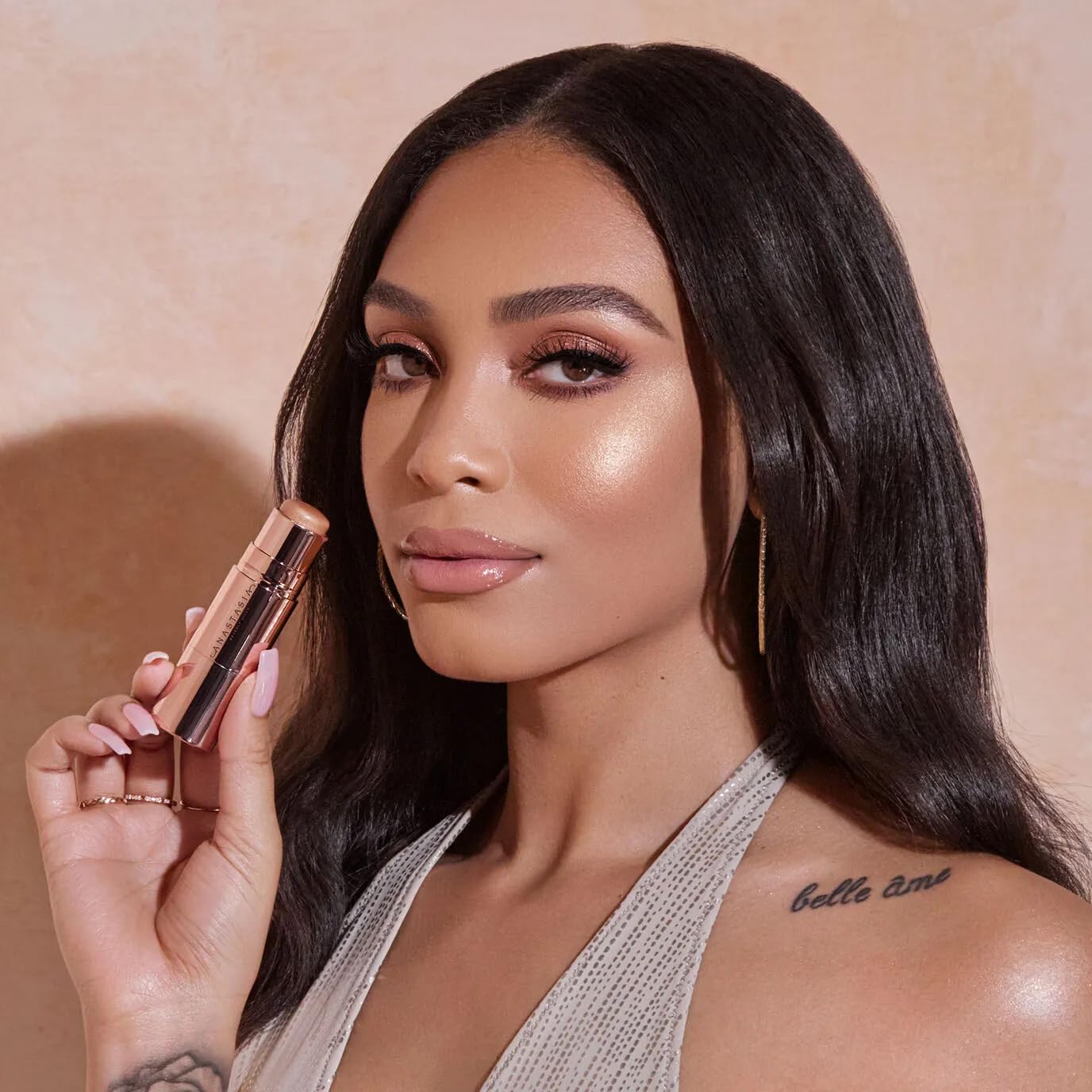Anastasia Beverly Hills Stick Highlighter - Ultra-Smooth Cream Cheek Illuminator, Weightless Long-Wear Glow Stick for Face and Body - Pink Diamonds