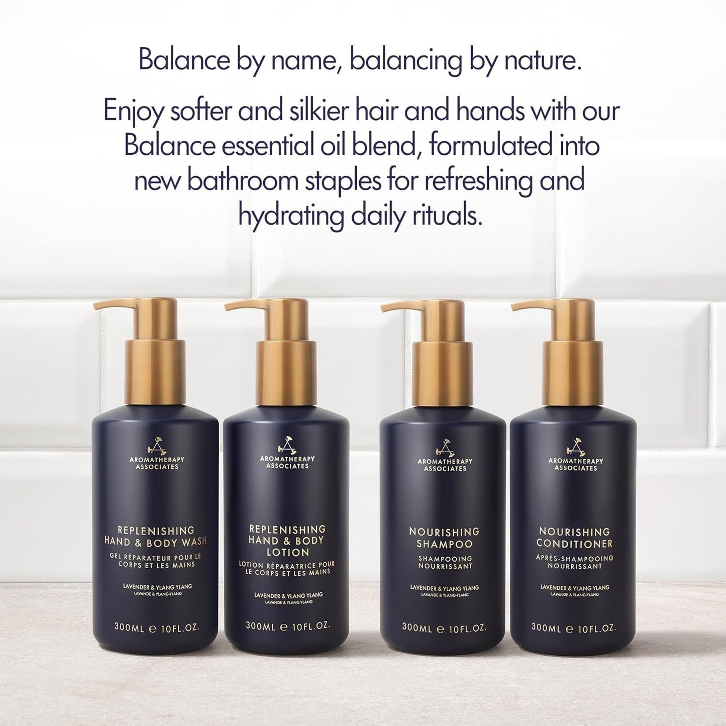 Aromatherapy Associates Balance Replenishing Conditioner, Hydrating Vegan Conditioner for Women and Men with Lavender & Ylang Ylang, Daily Hair Care