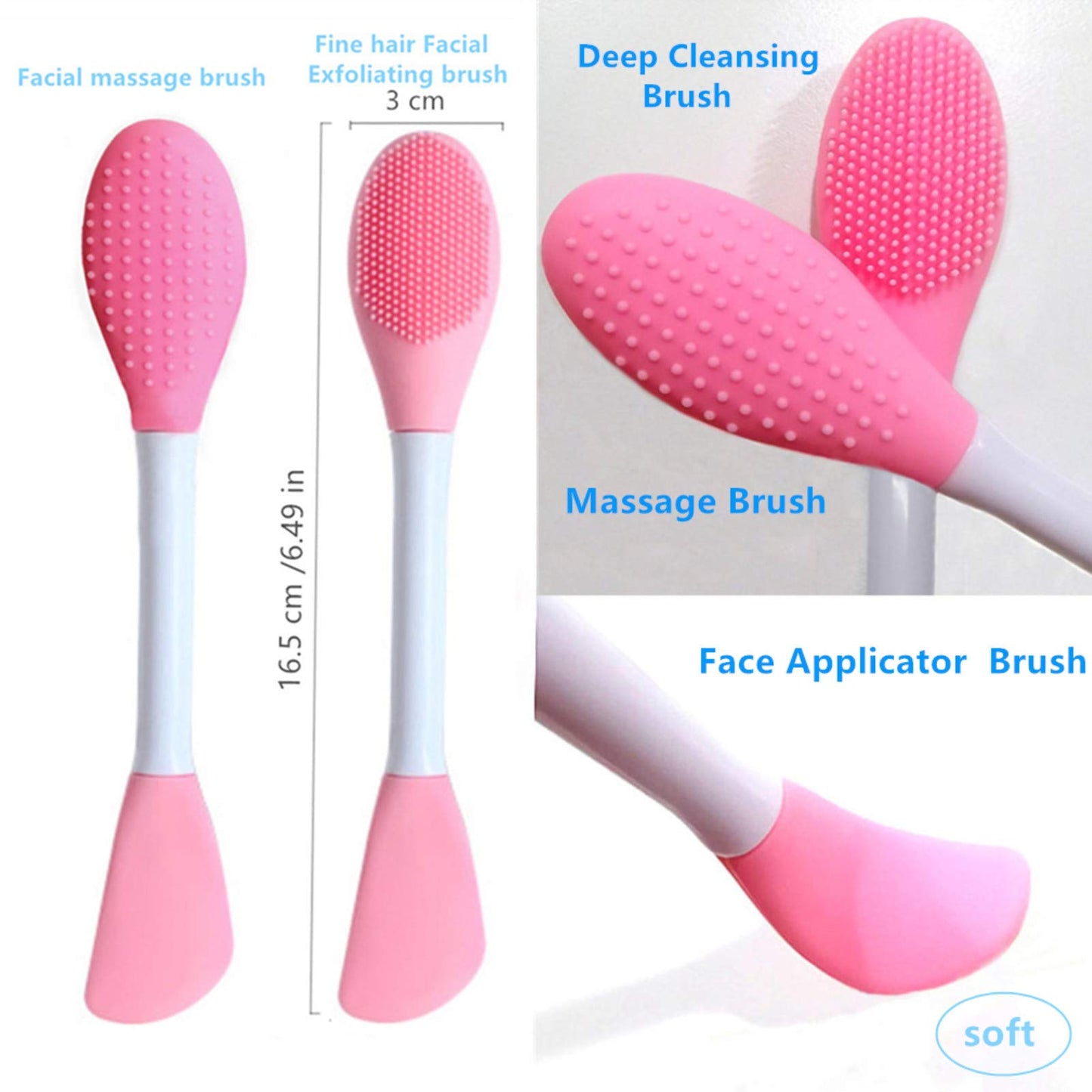 Facial Cleansing Brush pore scrubber for face,silicone face pore cleaning brush nose scrubber for blackhead,Face Mask Brush & Face Scrubber,