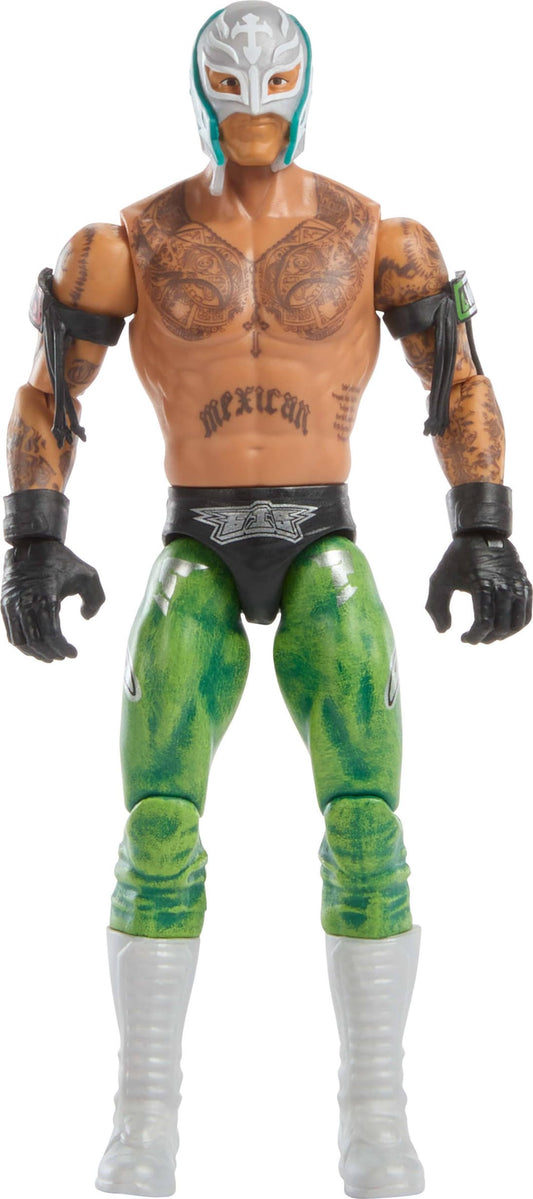 Mattel WWE Rey Mysterio Action Figure, Main Event Series #157, 6-inch Collectible Superstar with 14 Articulation Points & Life-Like Look