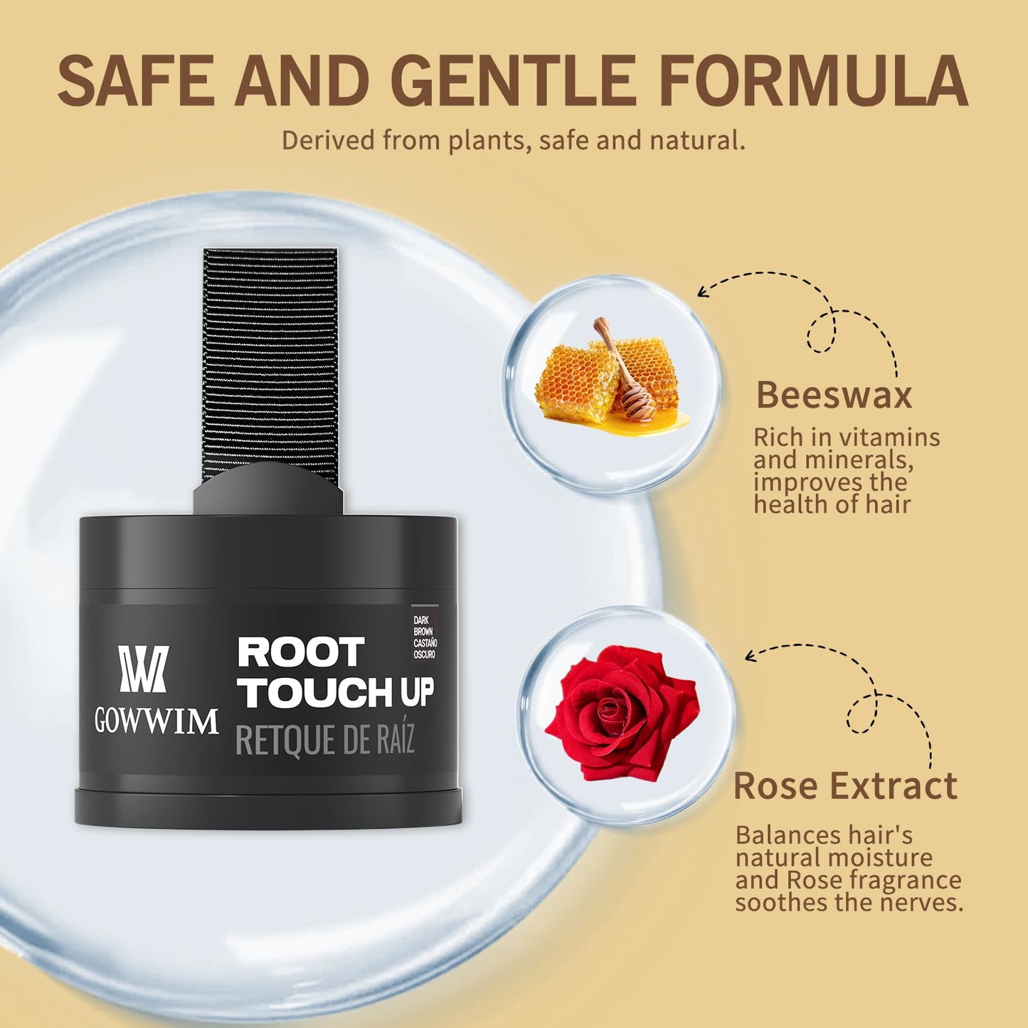 Hairline Powder (Red-Brown Bright) - Instantly Cover Gray Hair with Color Shadow, Touch-Up for Thin Hair 4g