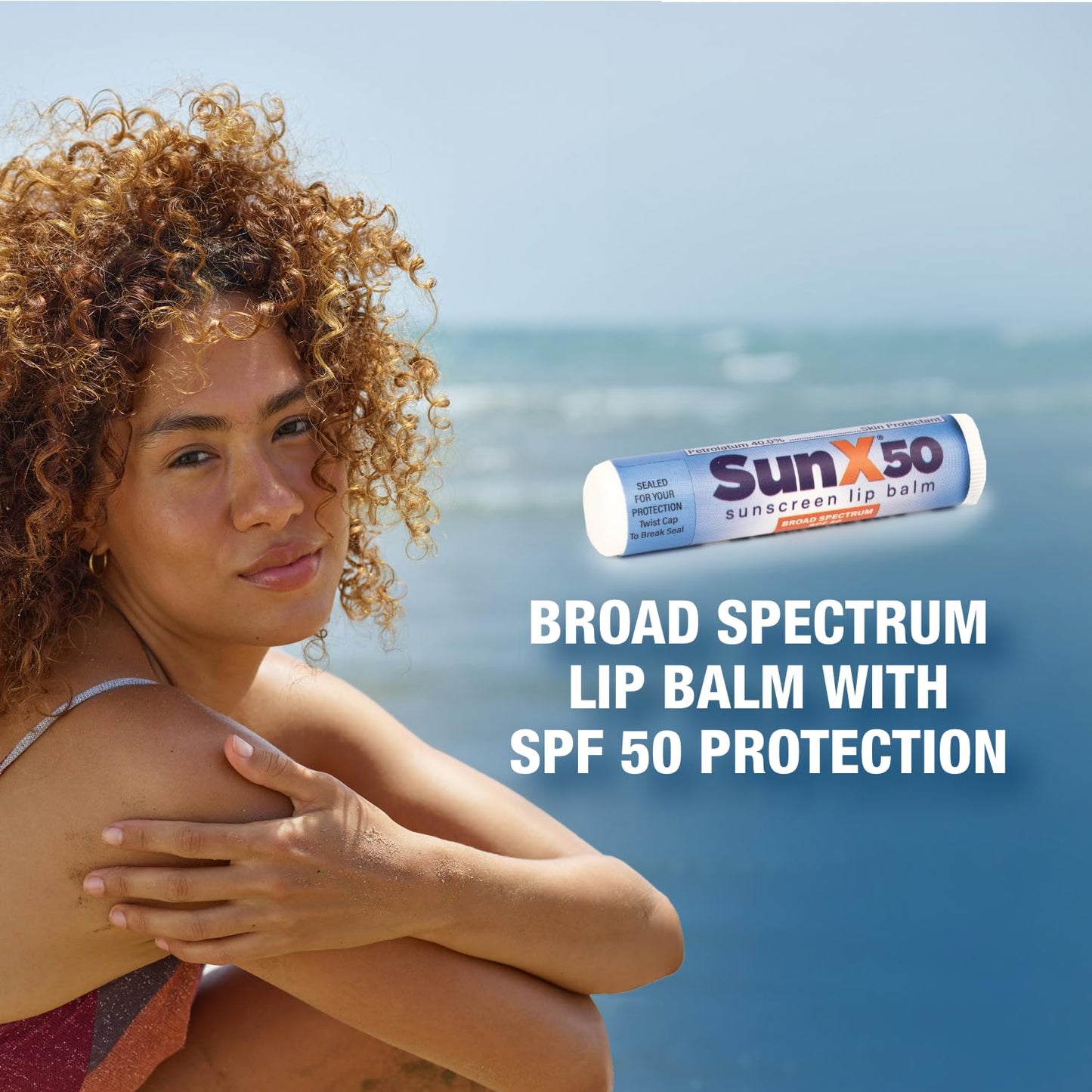 CoreTex Sun X 50 Lip Balm SPF 50 - Pack of 24 Broad Spectrum Sunscreen Lip Balms (Protects Against UVA/UVB Rays) - Water Resistant Up to 80 Minutes