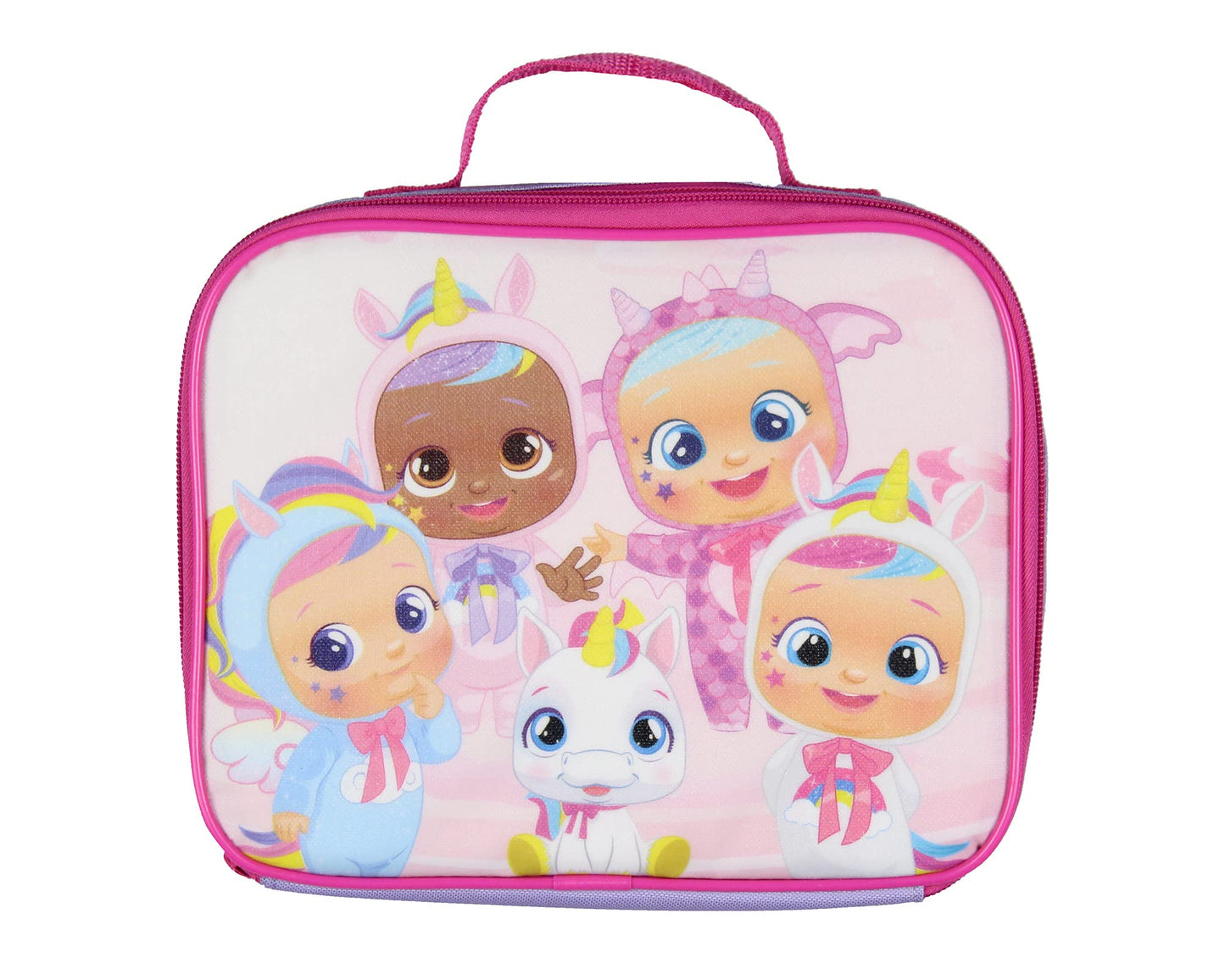 INTIMO Cry Babies Magic Tears Characters Unicorn 3 PC Backpack Lunch box Pencil Pouch Set