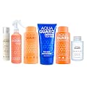 AQUA GUARD Swim Hair Rescue Bundle | Pre-Swim Protection & Post-Swim Repair Kit | Includes Hair Defense, Shampoo, Conditioner, Detangler, Hair Mask