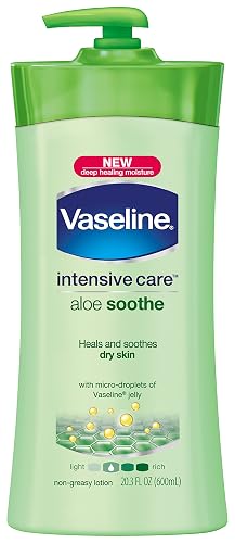 Vaseline Intensive Care Lotion, Aloe Soothe, 20.3 Fl Oz (Pack of 3)