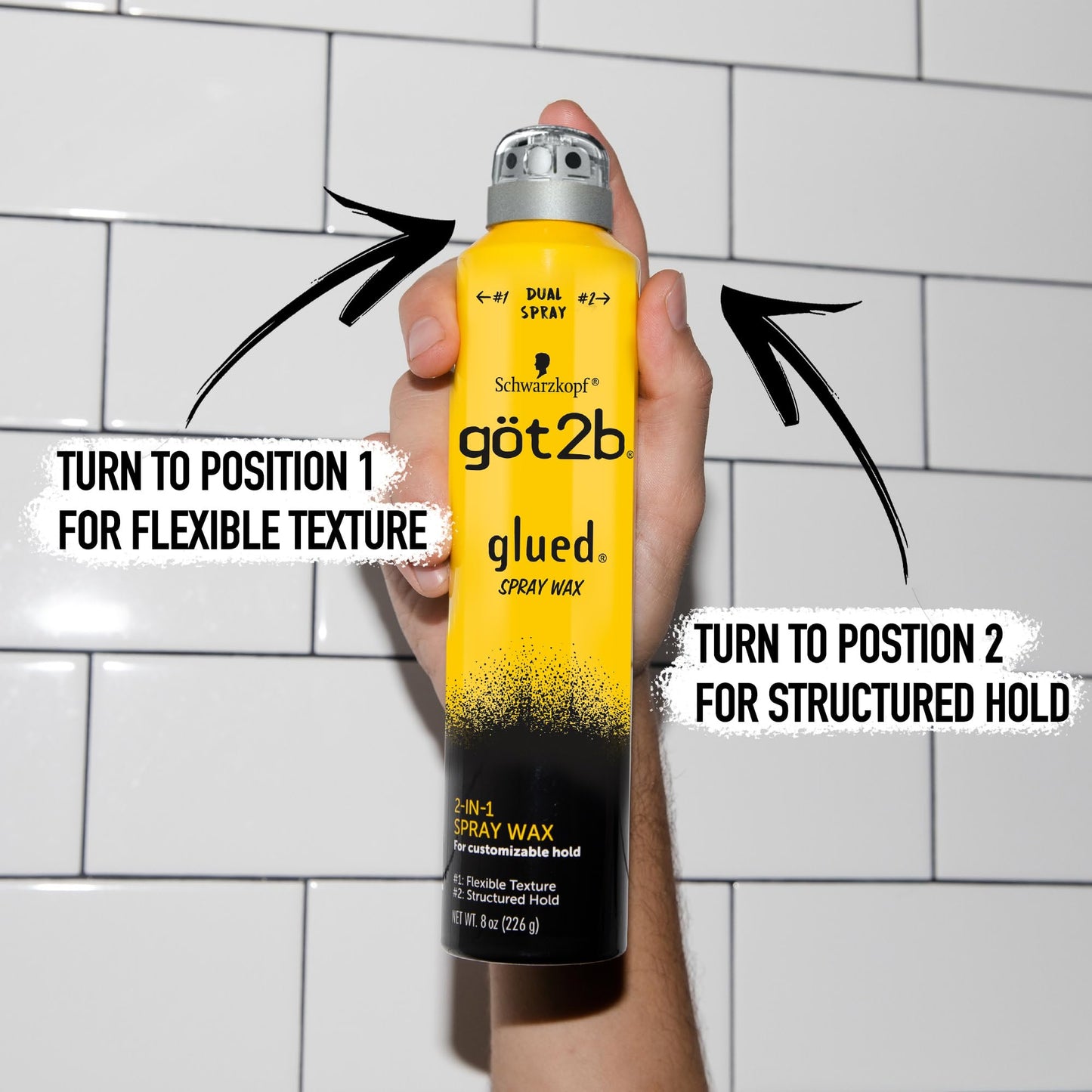 Got 2B Glued Spray Wax 2-In-1 8 Ounce (Pack of 2)