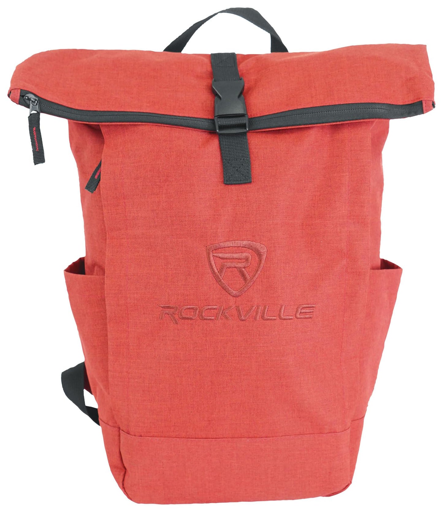 Rockville RPAK BURNED RED Backpack Bag, Padded 15" Laptop Pocket, Durable Nylon, Adjustable Straps, Hidden Zippered Compartment, Ideal for Daily Use and Gear Transport