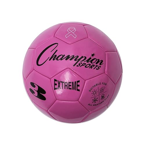 Champion Sports Extreme Series Soccer Ball, Size 3 - Youth League, All Weather, Soft Touch, Maximum Air Retention - Kick Balls for Kids Under 8…
