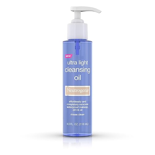 Neutrogena Ultra Light Facial Cleansing Oil & Makeup Remover, Non-Comedogenic Face Oil Cleanser to Remove Dirt, Oil, Makeup & Waterproof Mascara, 4