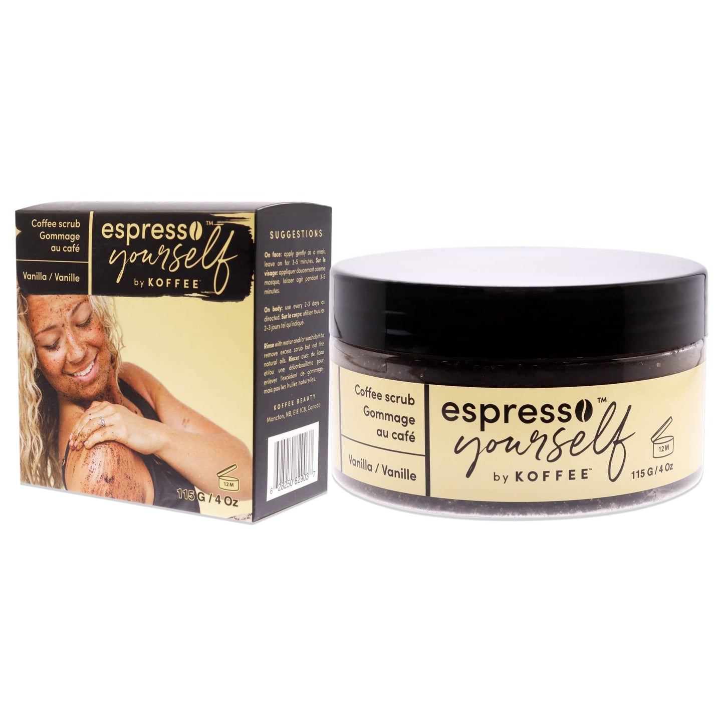 Koffee Beauty Vanilla Coffee Scrub - Exfoliating Body And Face Scrub - Polish And Smooth Skin With Ease - Invigorate Senses With Vanilla Fragrance