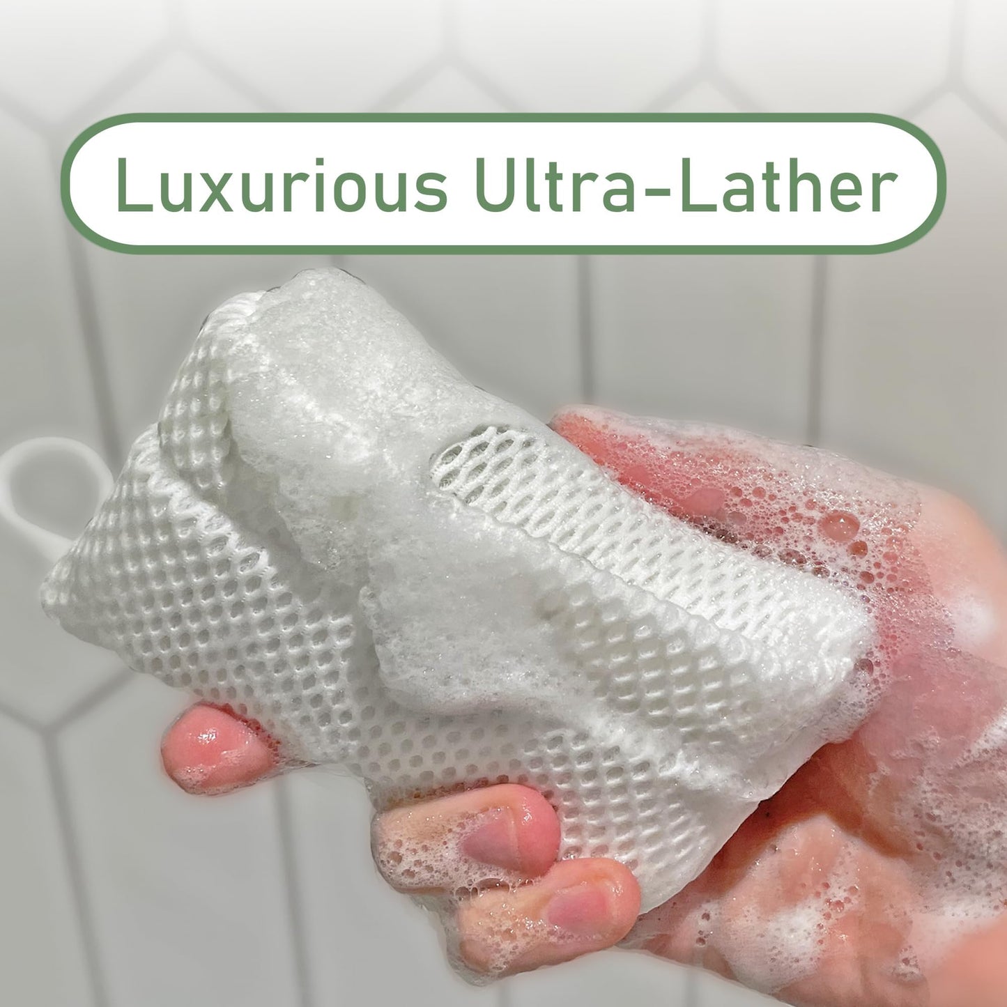 Soap Envelope 100% Recycled - Soap Saver Pouch for bar soap, Loofah Bath Scrubber for Bar Soap + Gentle Exfoliator, mesh soap Bag, soap Pouch