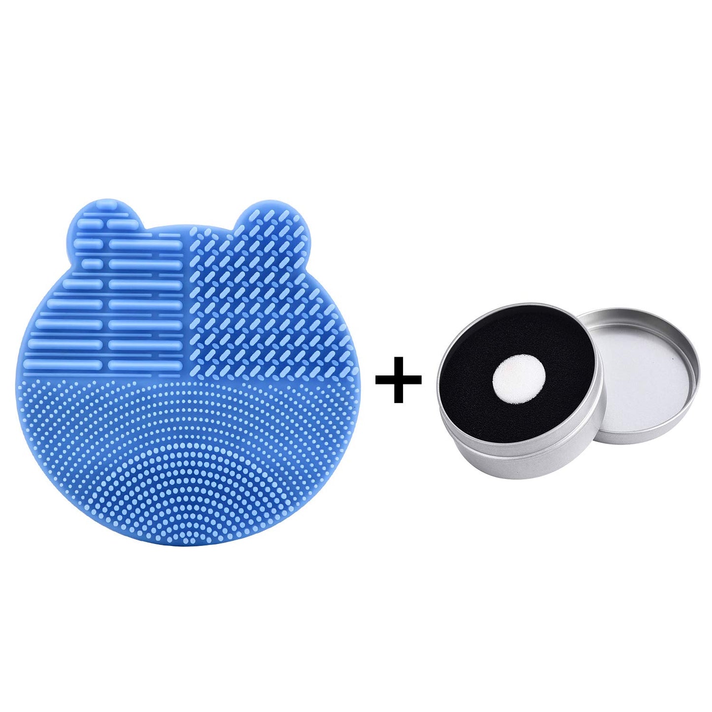 Silicon Makeup Brush Cleaner Mat with Brush Drying manual Make up brush cleaner cleanser machine Cosmetic Brush Cleaning Pad+Makeup Brush Dry Cleaned