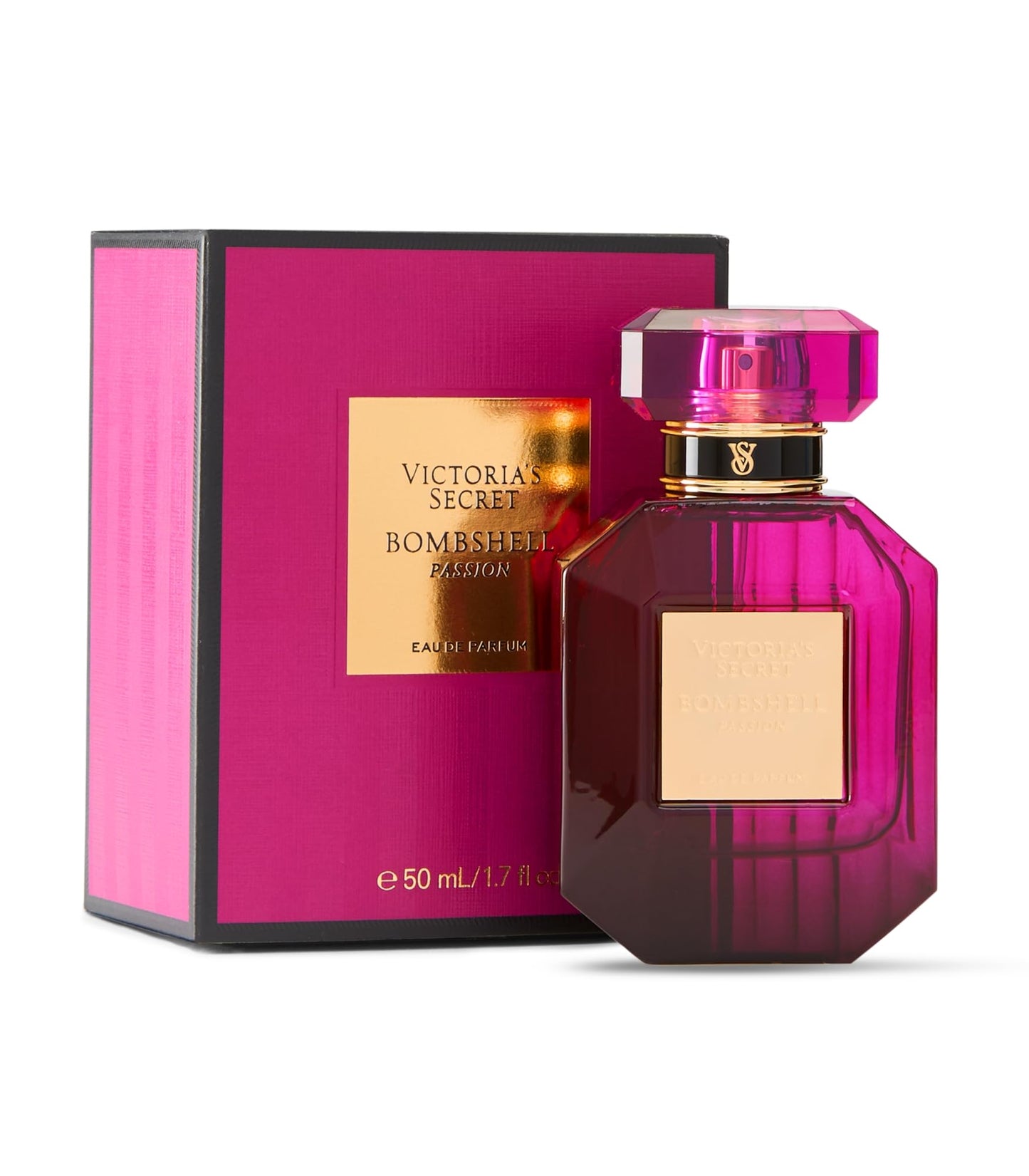 Victoria's Secret Bombshell Passion Eau de Parfum, Notes of Sparkling Cassis, Queen Peony & Fuchsia Rose, Perfumes for Women (1.7 oz)