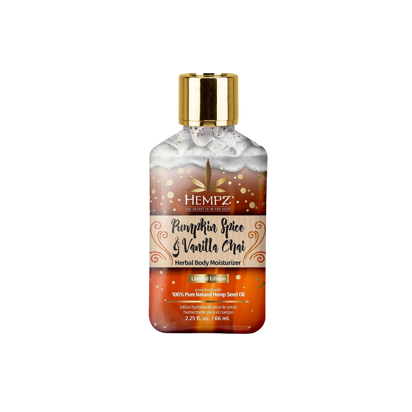 Limited Edition Pumpkin Spice & Vanilla Chai Herbal Moisturizing Body Lotion (2.25 Oz) - Fall Scented Body Lotion for Women or Men with Dry or