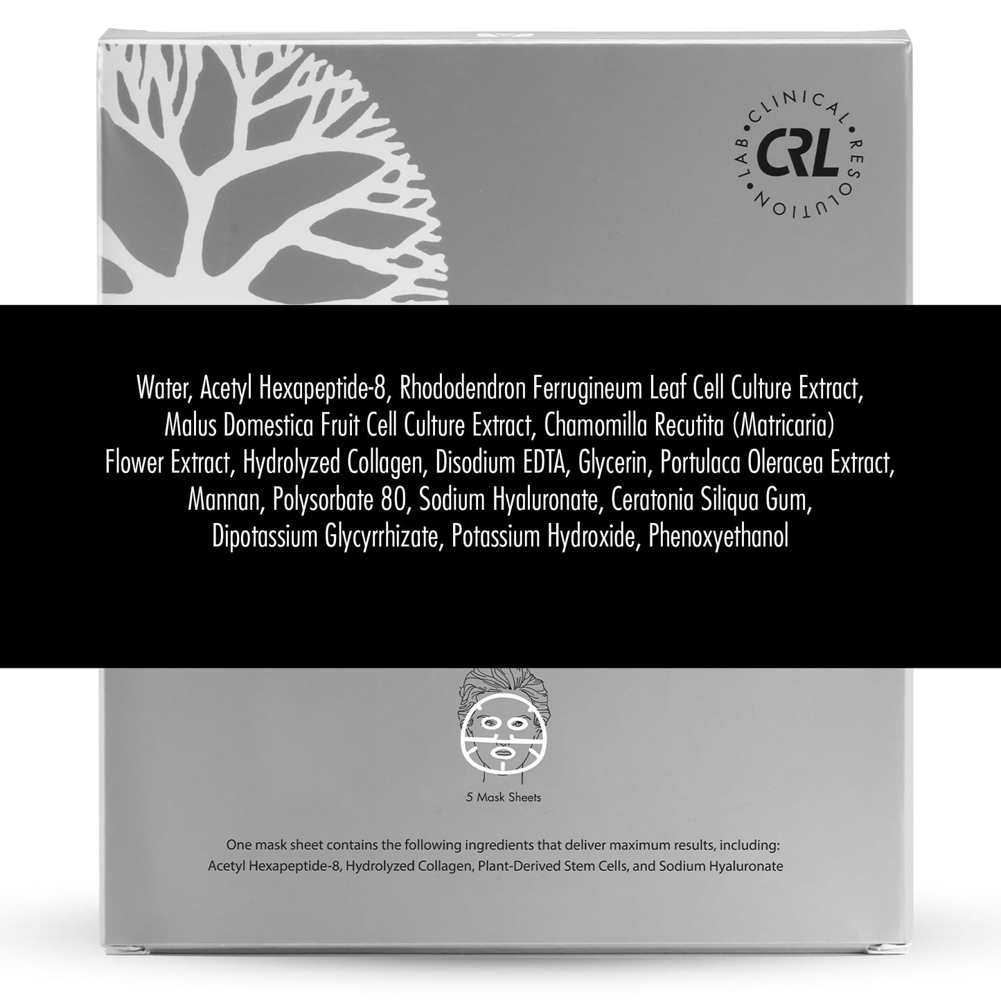Clinical Resolution CRL Peptide Aqua Gel Mask 5 Pack Instant Hydration, Soothing & Cooling, Helps Comfort Skin After Professional Treatments, for a