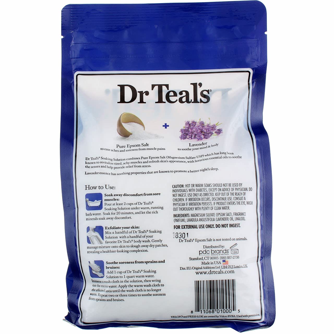 Dr Teal's Epsom Salt 4-Pack (12 lbs Total) Soothe & Sleep with Lavender Beauty and Personal Care Dr Teal's