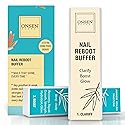 Onsen Secret Professional Nail Buffer Block | 4-Way Buffing for Natural Shine & Healthy Natural Nails - Includes 2 Extra Shine Pads, Salon-Quality