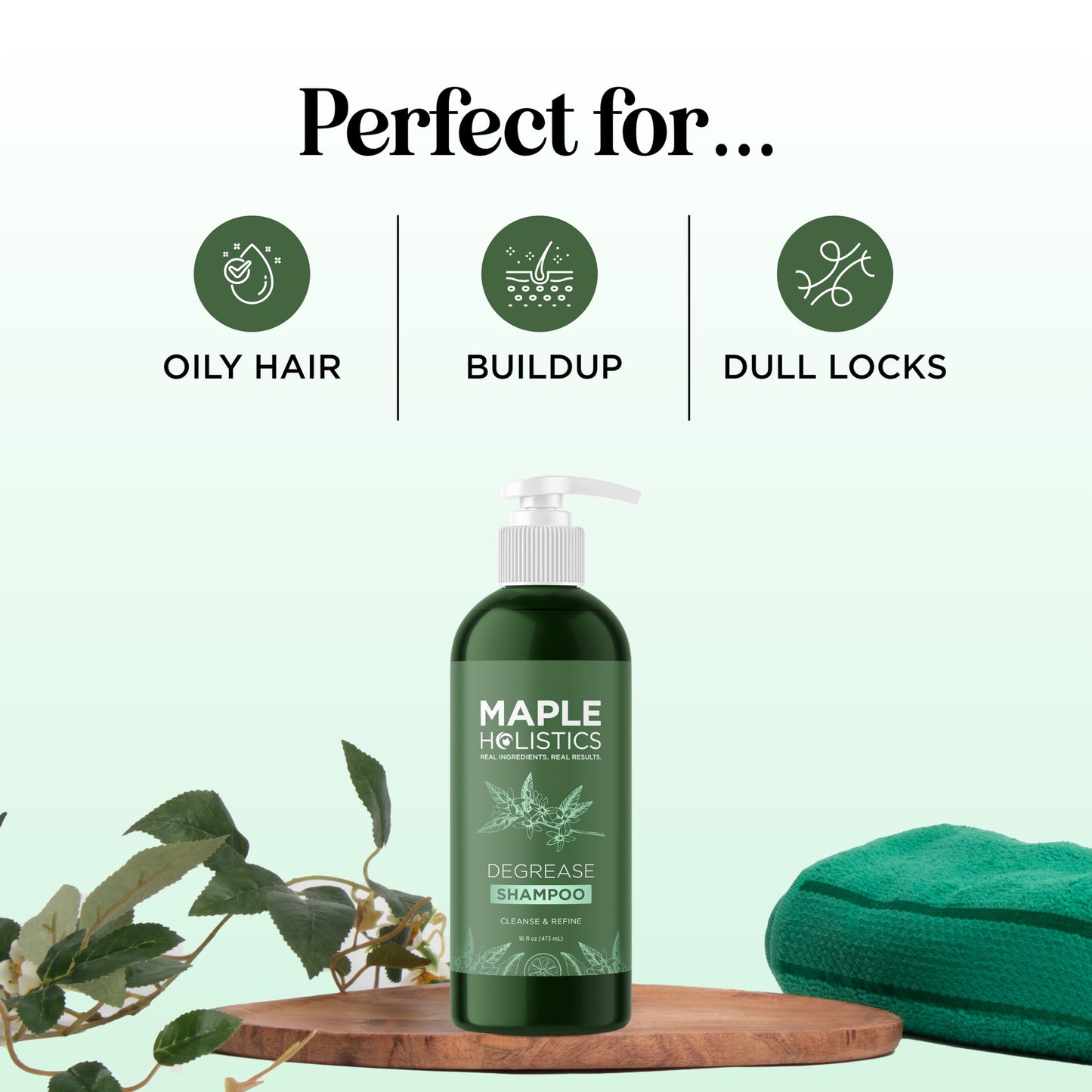 Clarifying Shampoo for Oily Hair and Scalp - Degrease Deep Cleansing Shampoo Build Up Remover with Rosemary Oil for Greasy Hair & Scalp - Vegan Color