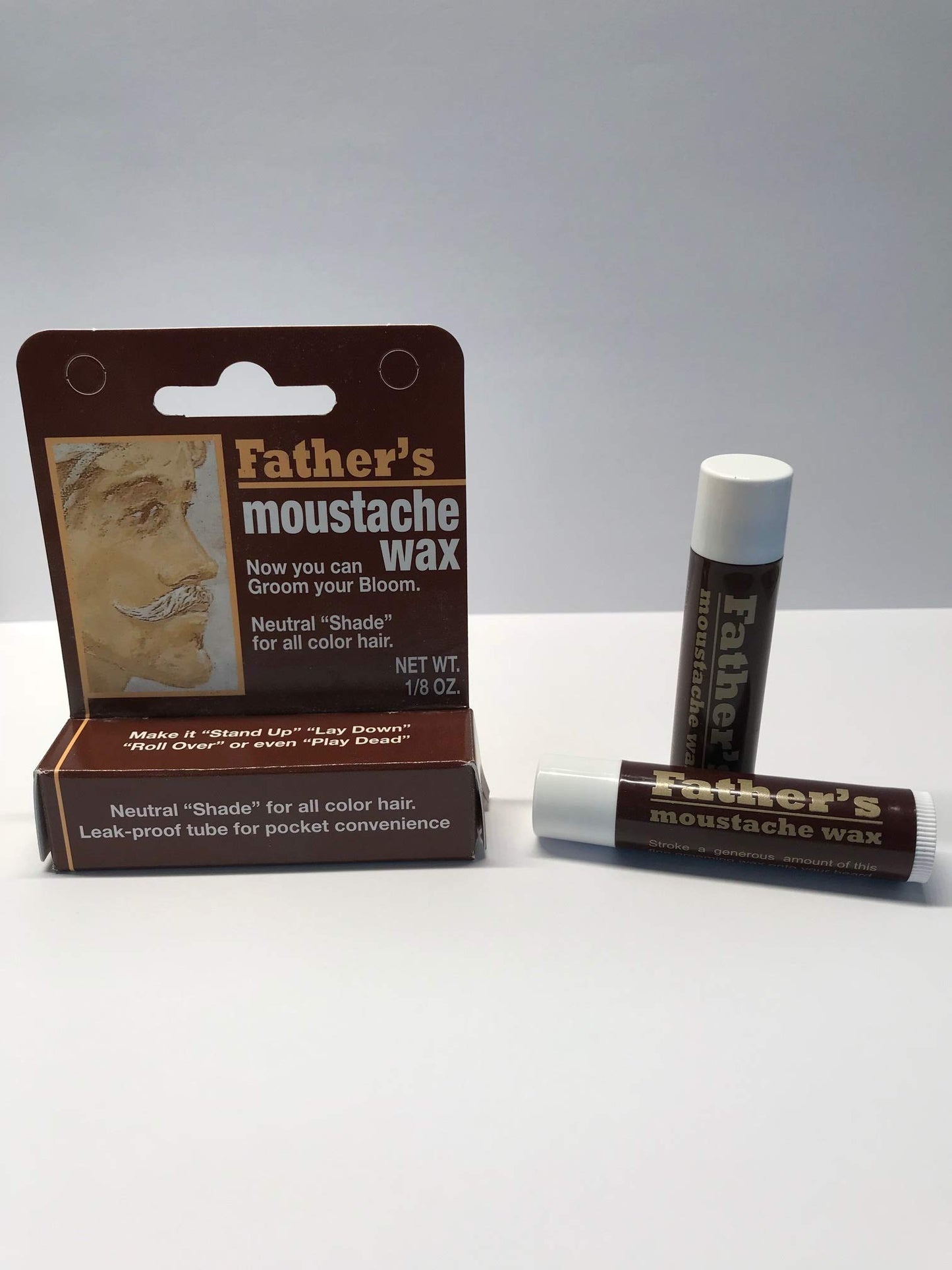 Colonial Dames Neutral Color Mustache Wax Sticks (1/8 Oz) - Leak Proof Hair Wax Stick for Well-Trained Moustache - For All Hair Color