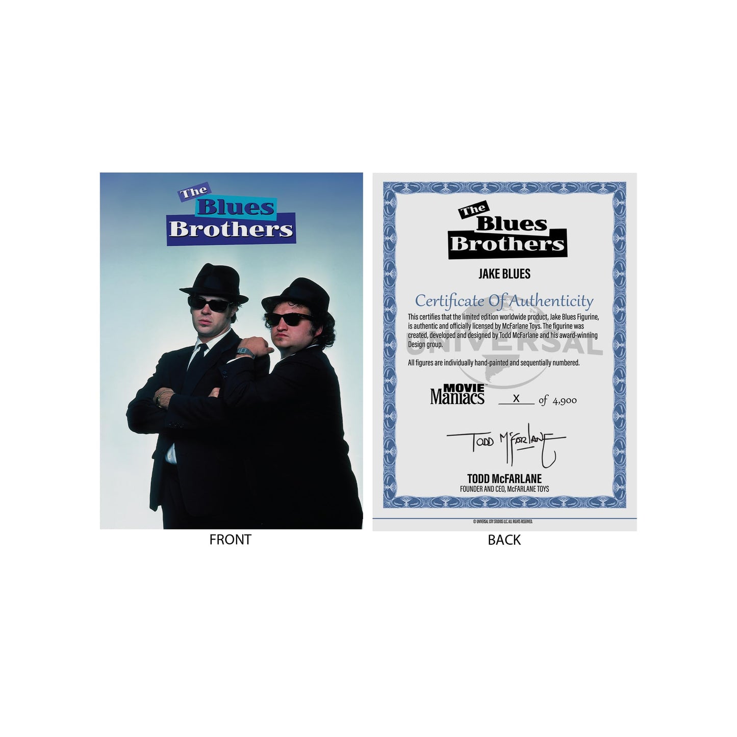 McFarlane Toys - The Blues Brothers Jake & Elwood Blues 6in Posed Figure 2 Pack, Gold Label