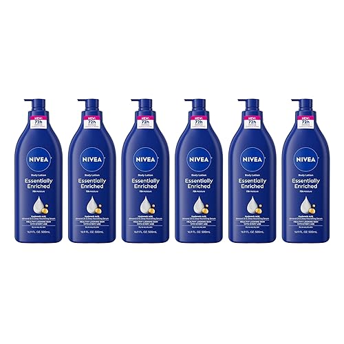 Nivea Lotion Essentially Enriched 16.9 Ounce Pump (Very Dry Skin) (500ml) (6 Pack)