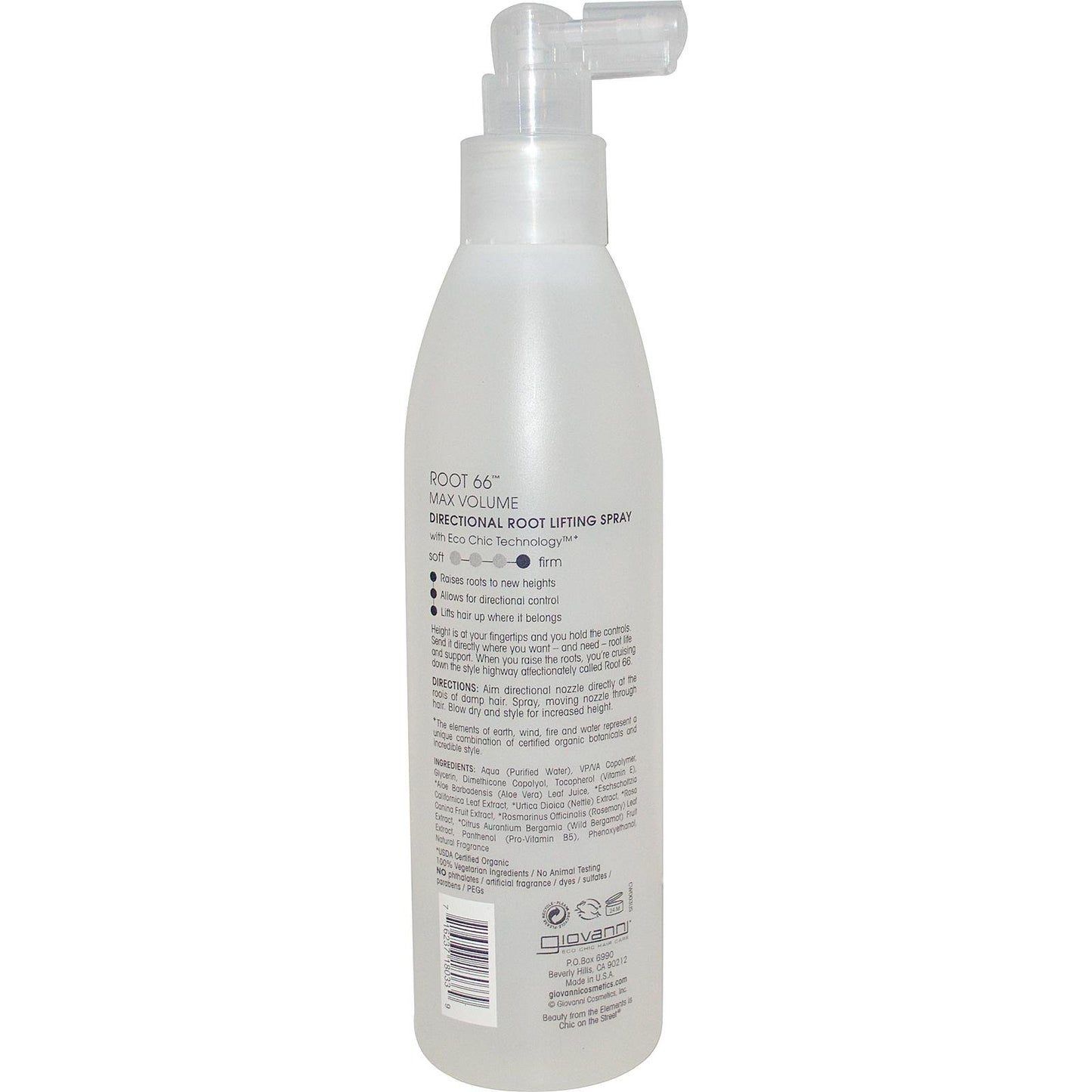 GIOVANNI Root 66 Max Volume Lifting Hair Spray - Lift Volumizing Spray to Thicken & Style Fine Hair, Increases Body & Shine, Weightless Texture, Color