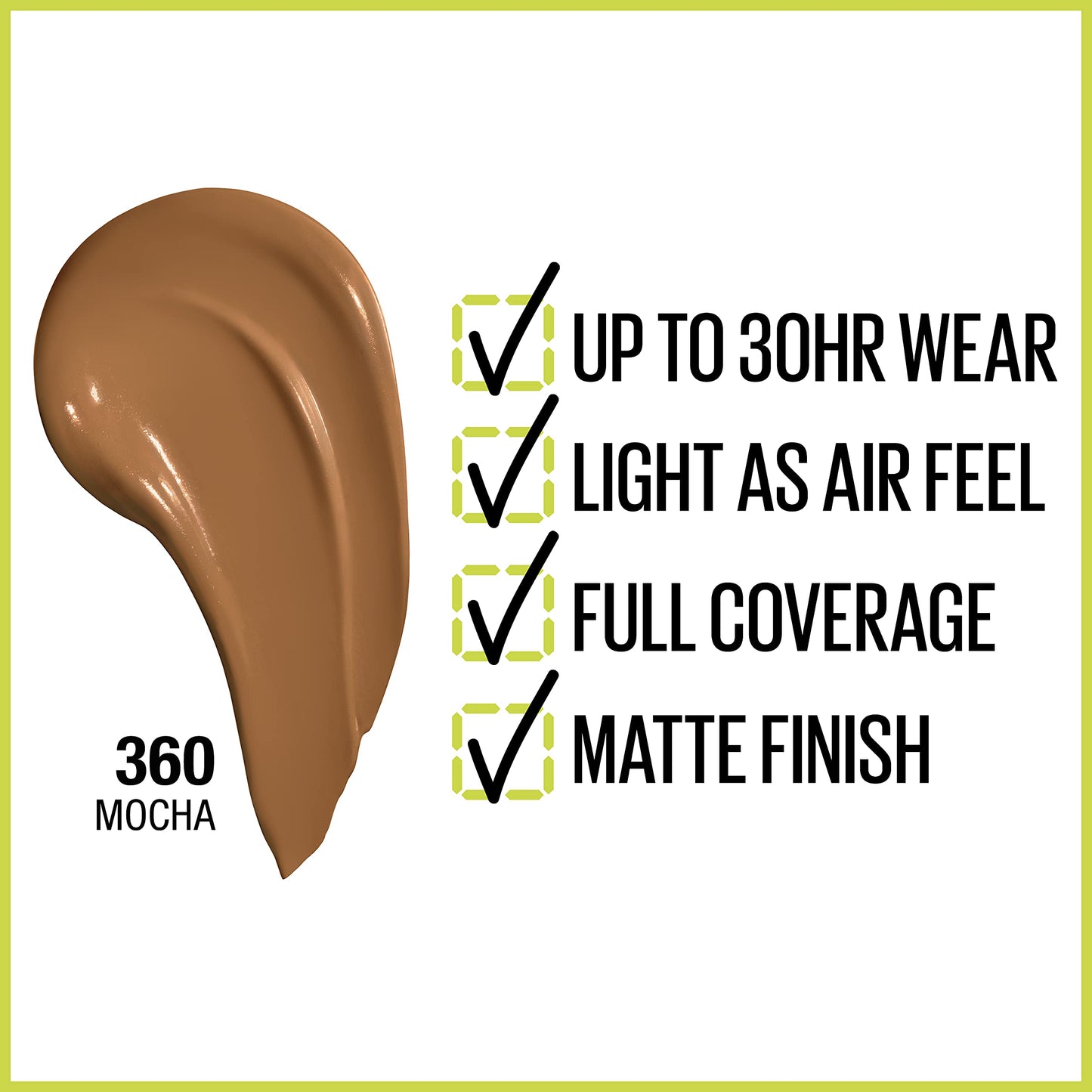 Maybelline Super Stay Full Coverage Liquid Foundation Active Wear Makeup, Up to 30Hr Wear, Transfer, Sweat & Water Resistant, Matte Finish, Mocha, 1 Beauty and Personal Care MAYBELLINE