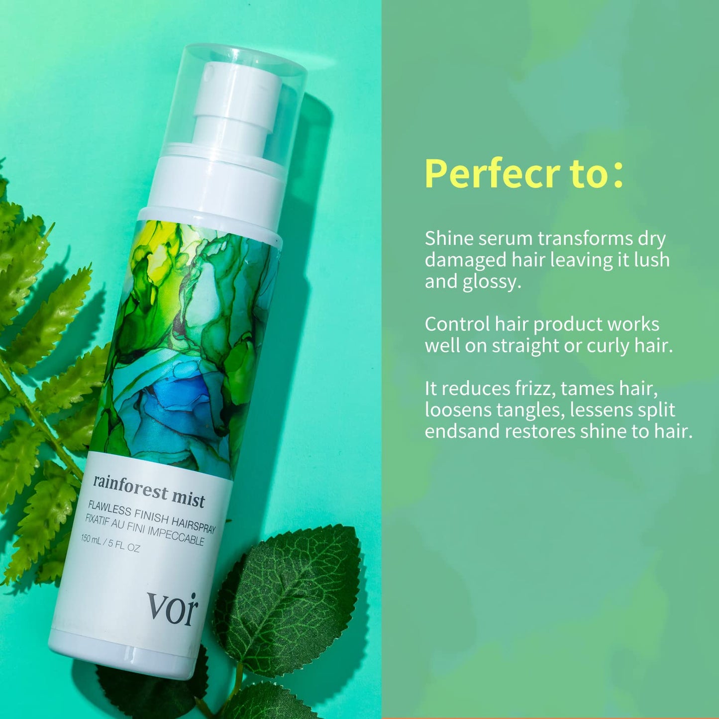 Voir Haircare Rainforest Mist Waves Texturizing Hairspray 5.1 Fl Oz