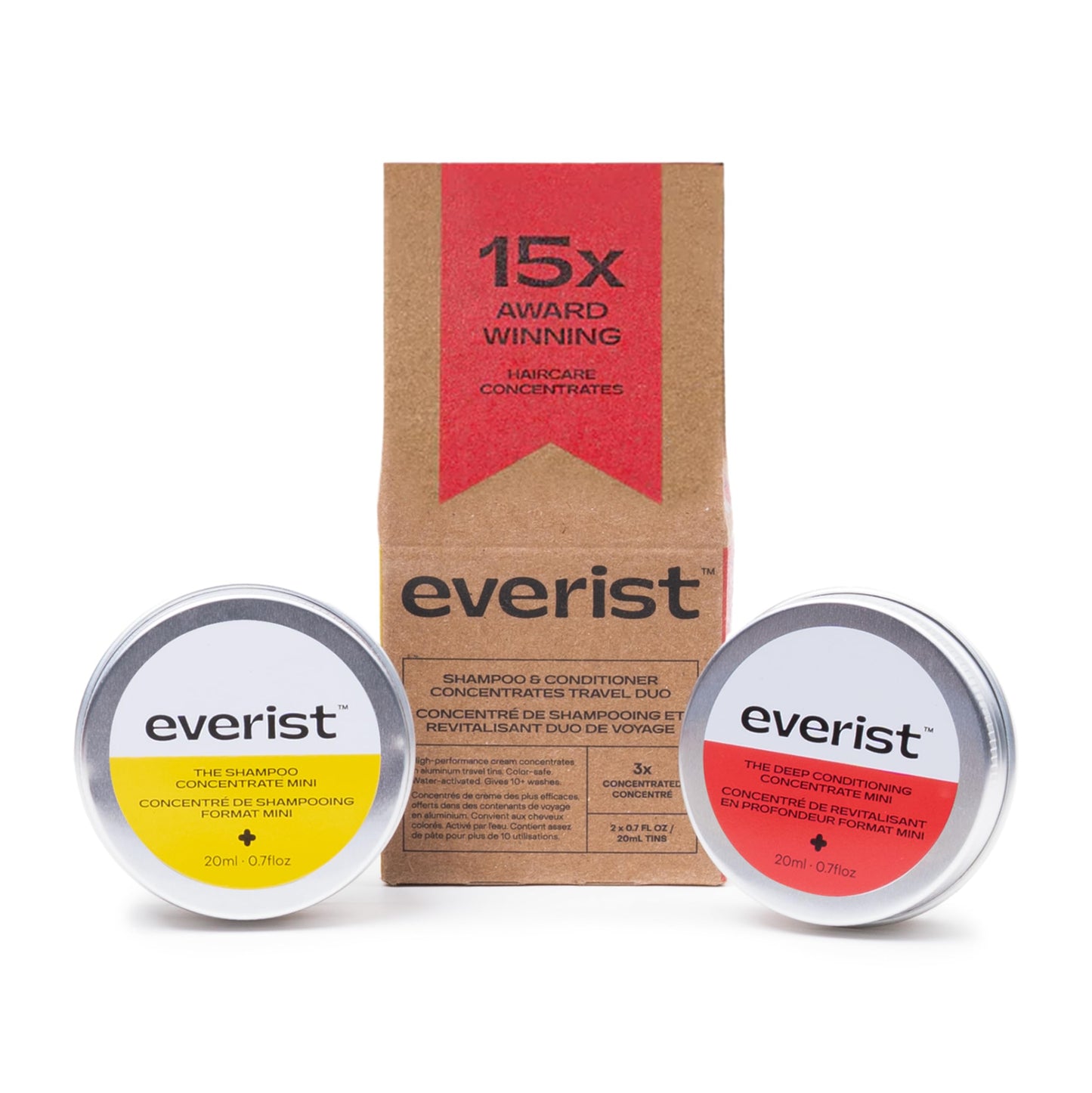 Everist The Haircare Travel Duo, The Shampoo Concentrate & The Deep Conditioning Concentrate, Deep Hydration and Smoothing, Aloe Vera, Paraben