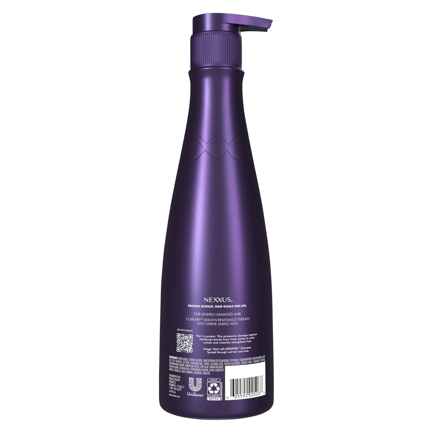 (1) Nexxus KERAPHIX Shampoo & (1) Nexxus KERAPHIX Conditioner - 13.5 oz (400 ml) EACH - Damage Healing - Keratin Protein and Black Rice - For Severely