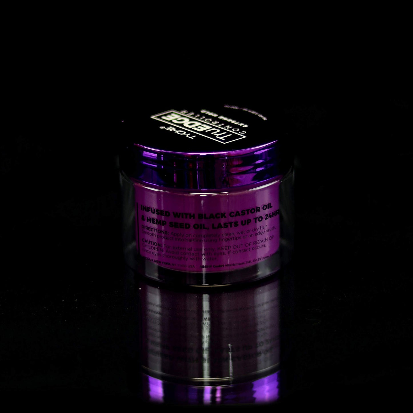 Tyche TruEDGE Controller Extreme Hold Water-Based Pomade - Ntaural Shine & Non-Flaky Scented Edge Control - Perfect for Hair-Braiding (Grape)