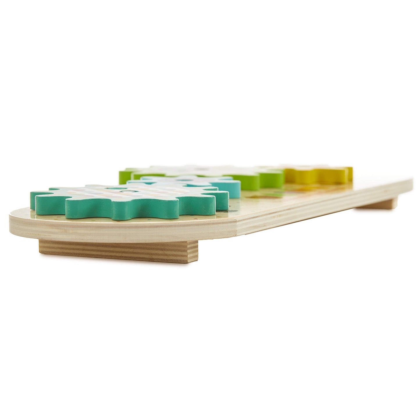 KIDS PREFERRED World of Eric Carle The Very Hungry Caterpillar Montessori Spinning Wooden Gears Toy with Colorful Non-Removable Gears