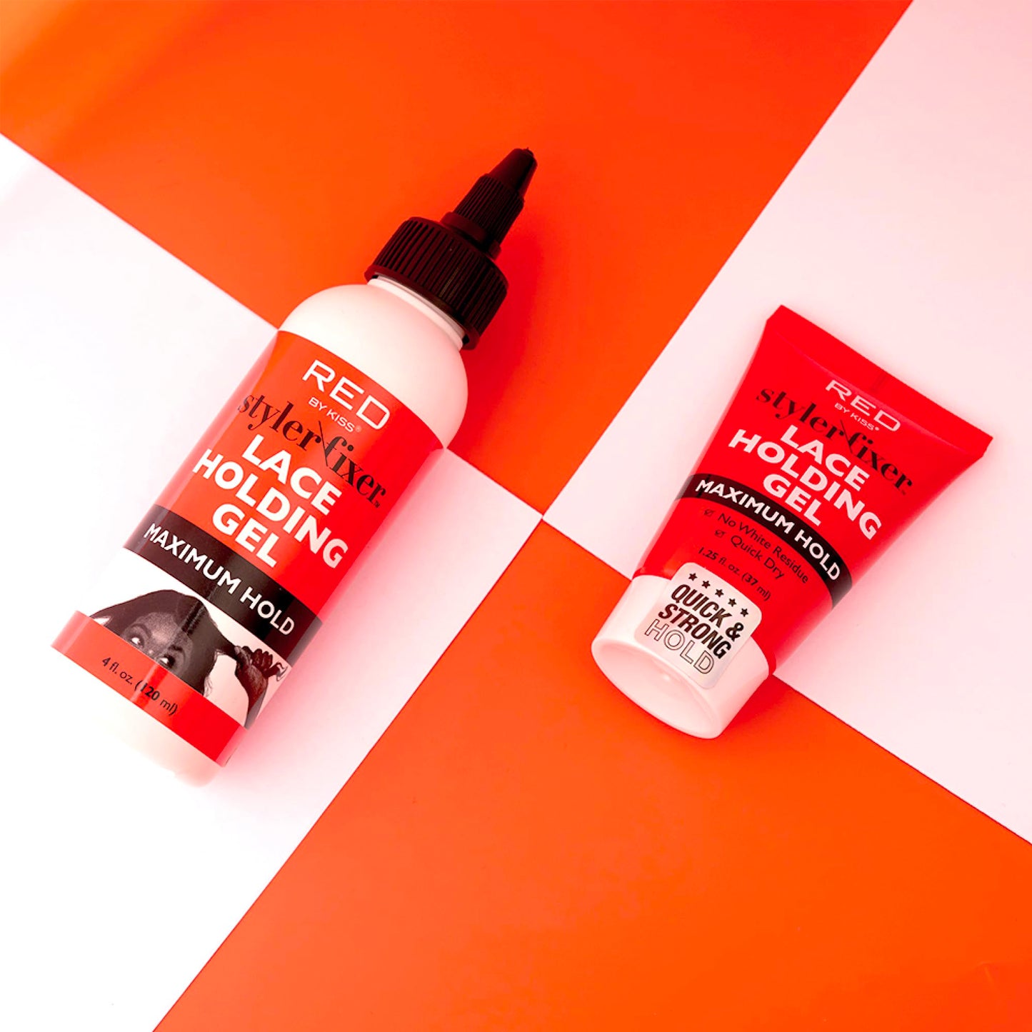 Red by Kiss Styler Fixer Lace Holding Gel, Long Lasting 72-Hr Wear, Quick-Dry Formula for Seamless Lace Application, Scalp Protection & Conditioning