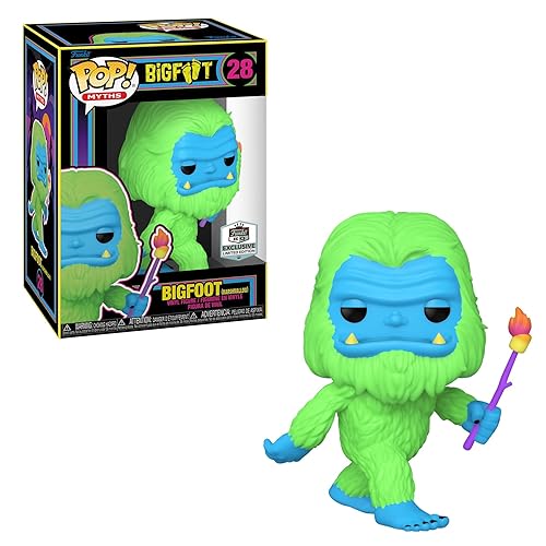 Funko 69592 Pop! Myths - Bigfoot with Marshmallow HQ Blacklight Exclusive Limited Edition #28