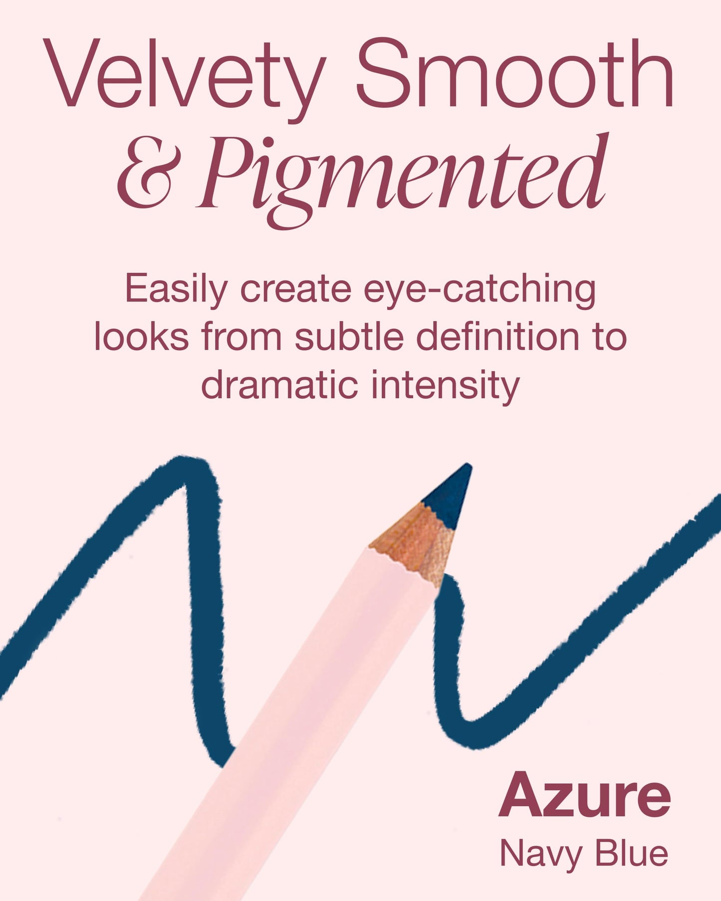 Mineral Fusion Eye Pencil (Navy Blue - Azure) - Eyeliner with Soothing Chamomile, Meadowfoam & Vitamin E - Smooth & Long Lasting, Hypoallergenic