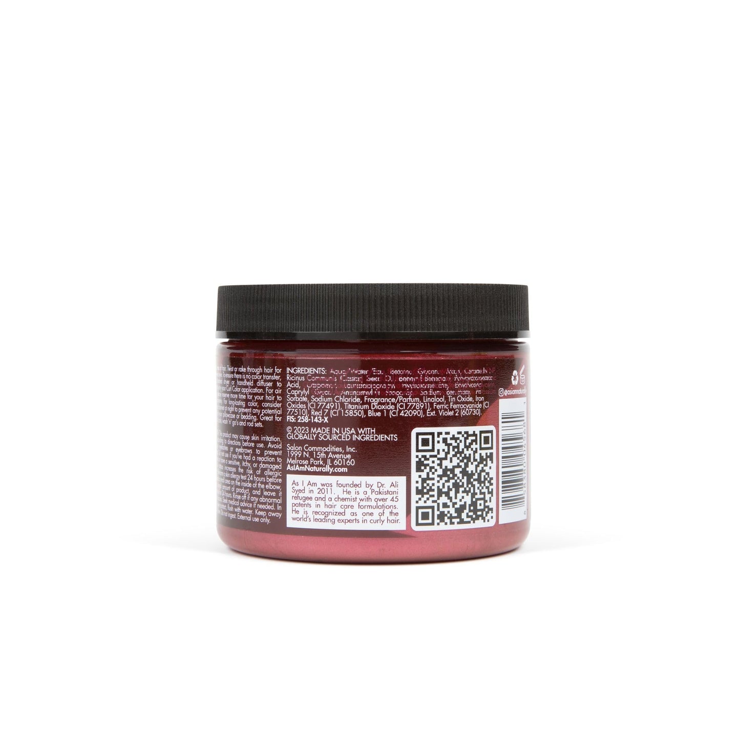As I Am Curl Color - Burgundy - 6 ounce - Color & Curling Gel - Temporary Color - Medium Hold - Vegan & Cruelty Free